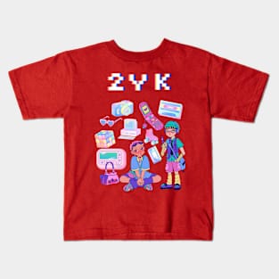 Retro 90s and Y2K Collage: Vintage Looks + Vibes Kids T-Shirt